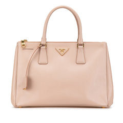 Medium Saffiano Lux Galleria Double Zip Tote