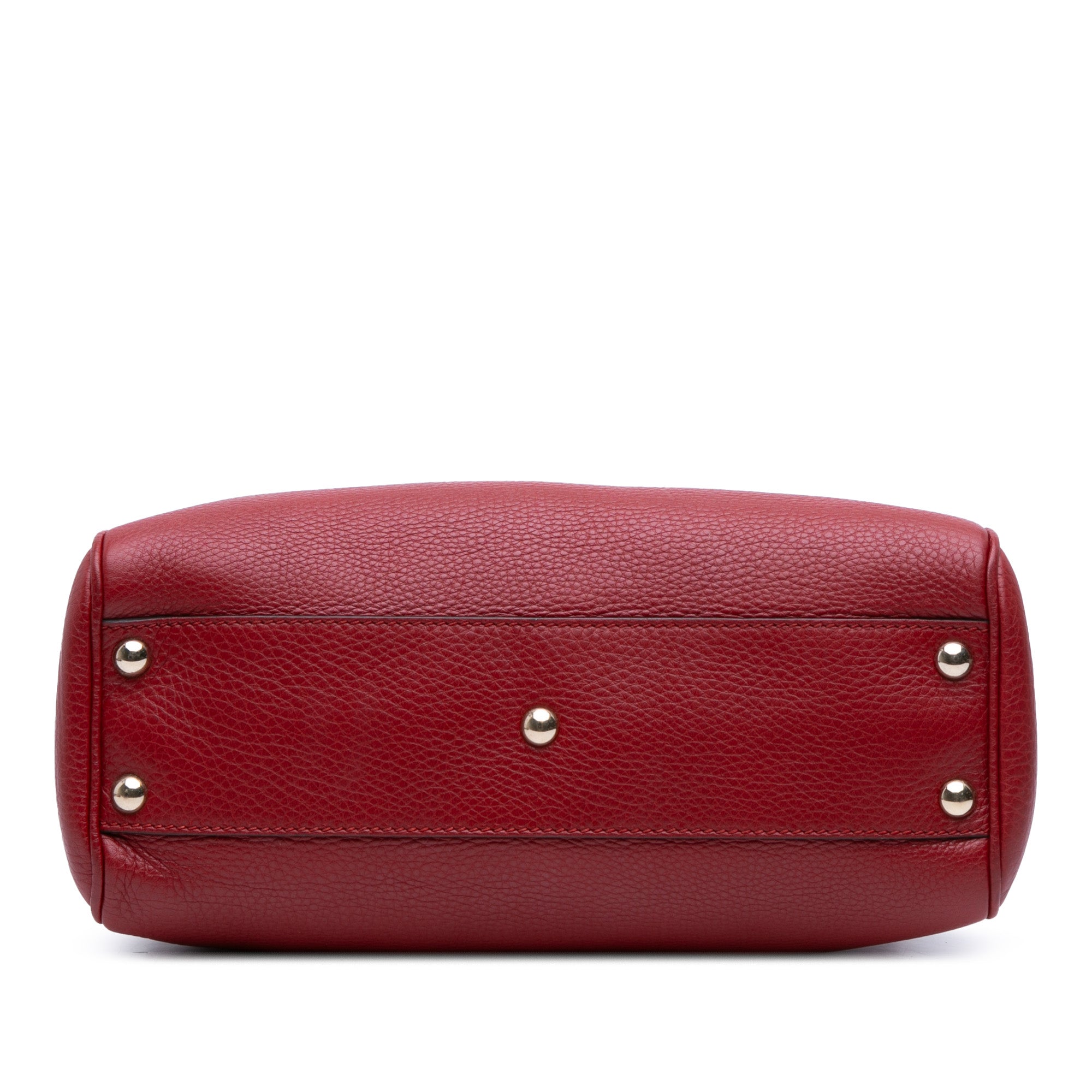 Small Calfskin Bamboo Shopper Satchel