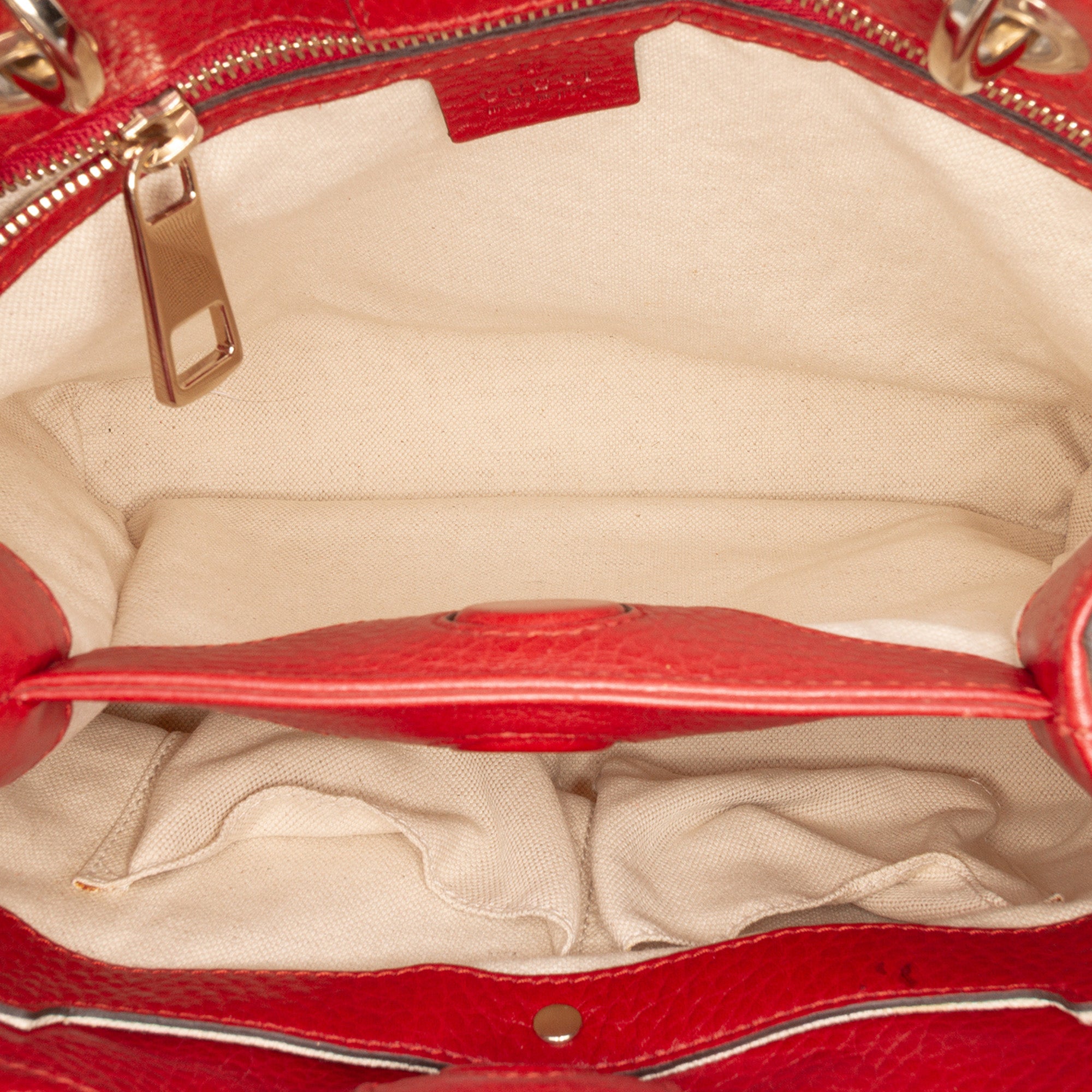 Small Calfskin Bamboo Shopper Satchel