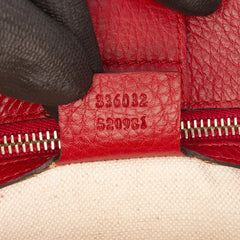 Small Calfskin Bamboo Shopper Satchel
