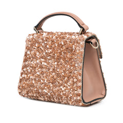 Mini Sequin Embellished VSling Satchel