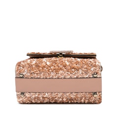 Mini Sequin Embellished VSling Satchel