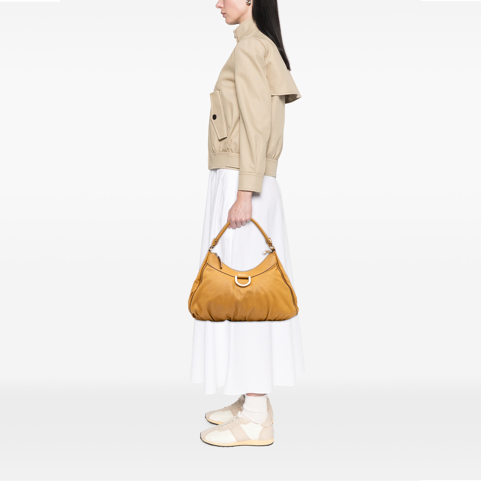 Leather Abbey D Ring Shoulder Bag