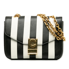 Small C Striped Leather Bag