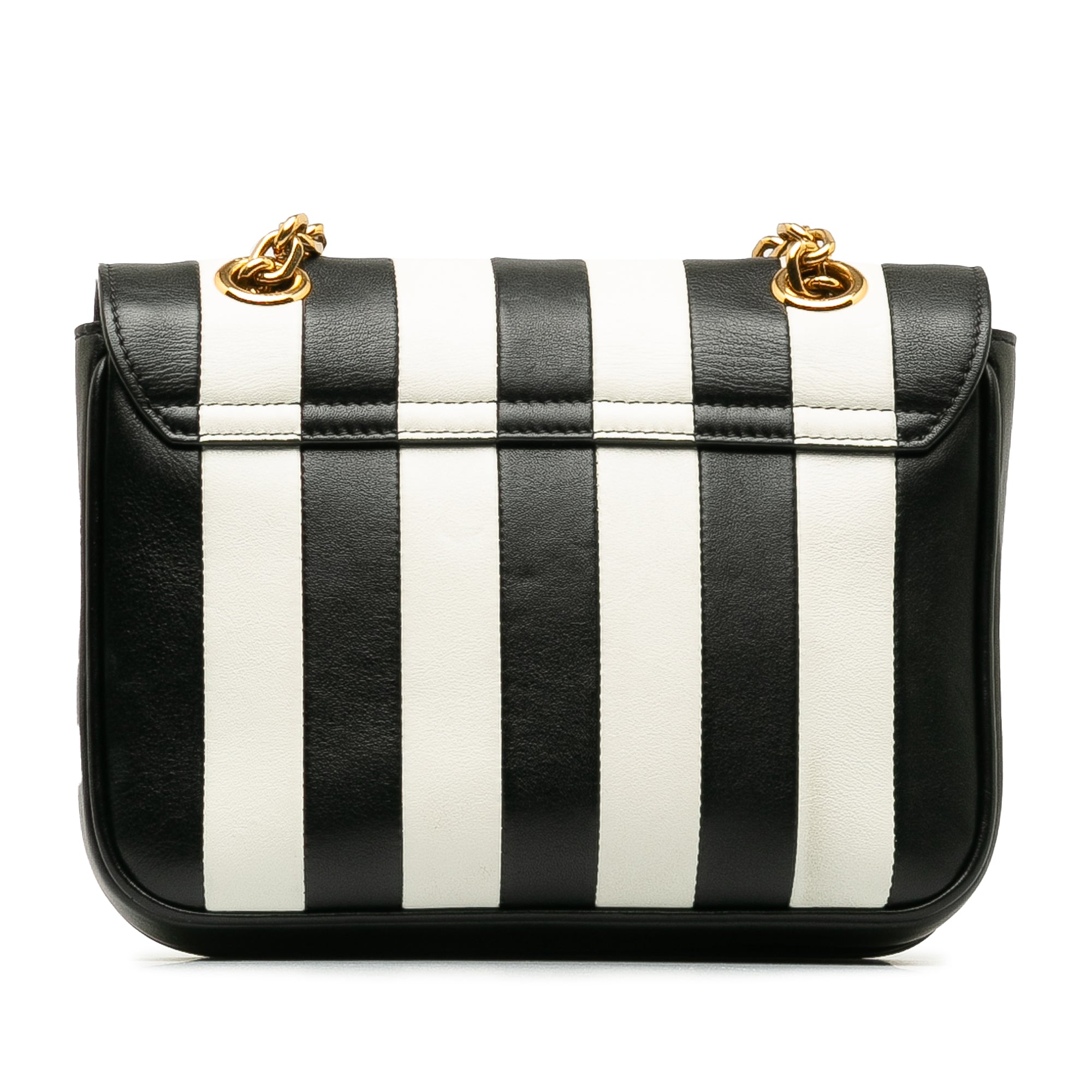 Small C Striped Leather Bag