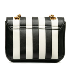 Small C Striped Leather Bag