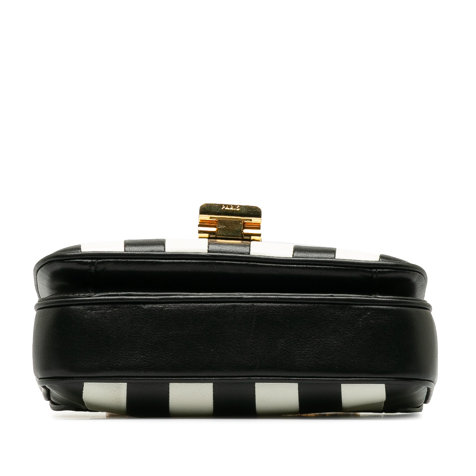 Small C Striped Leather Bag