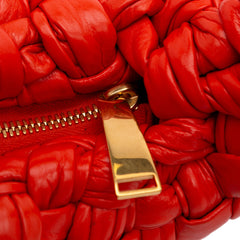 Foulard Intrecciato Calfskin Banana Hobo