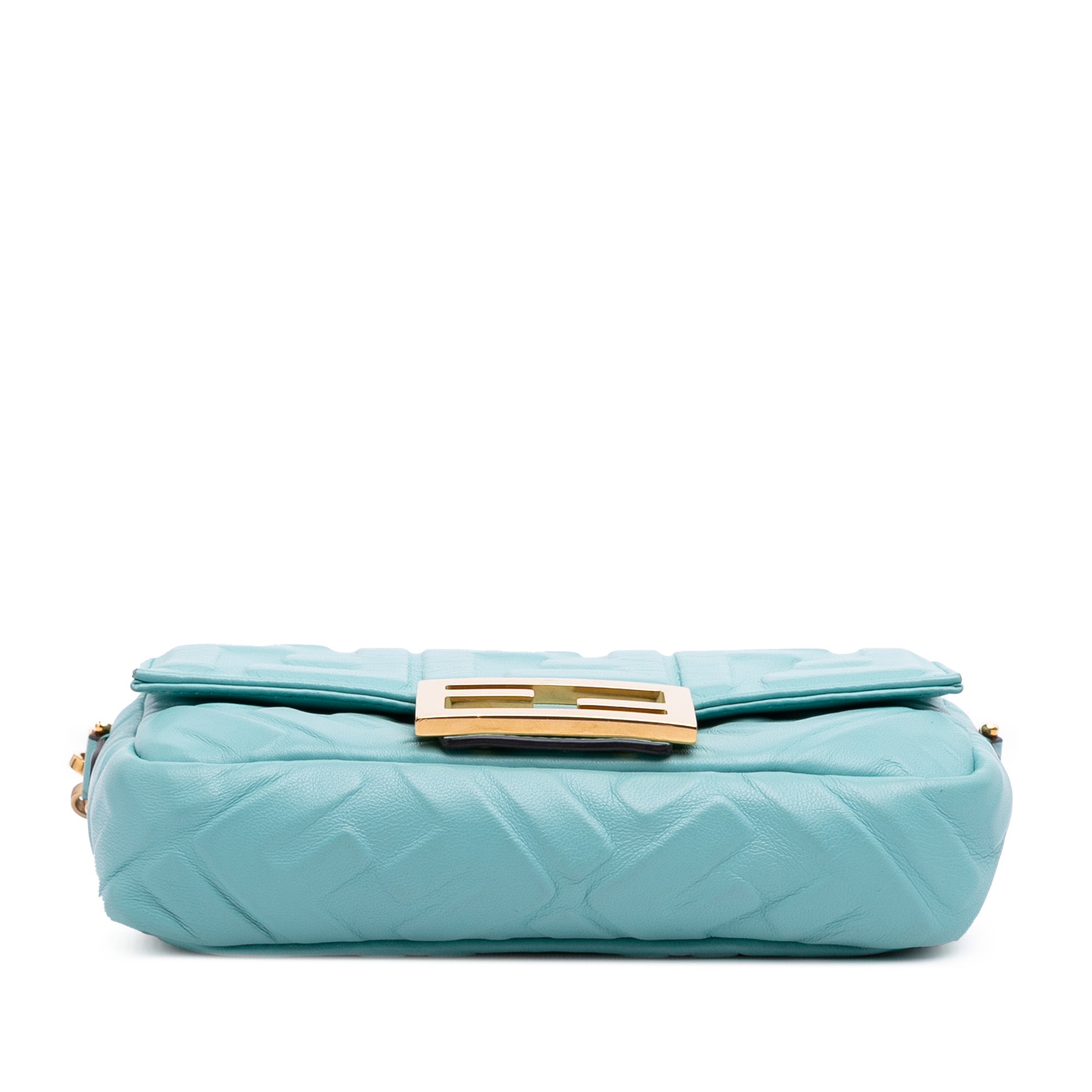 Mini Zucca Embossed Leather Baguette Satchel