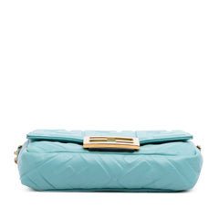 Mini Zucca Embossed Leather Baguette Satchel