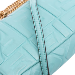 Mini Zucca Embossed Leather Baguette Satchel