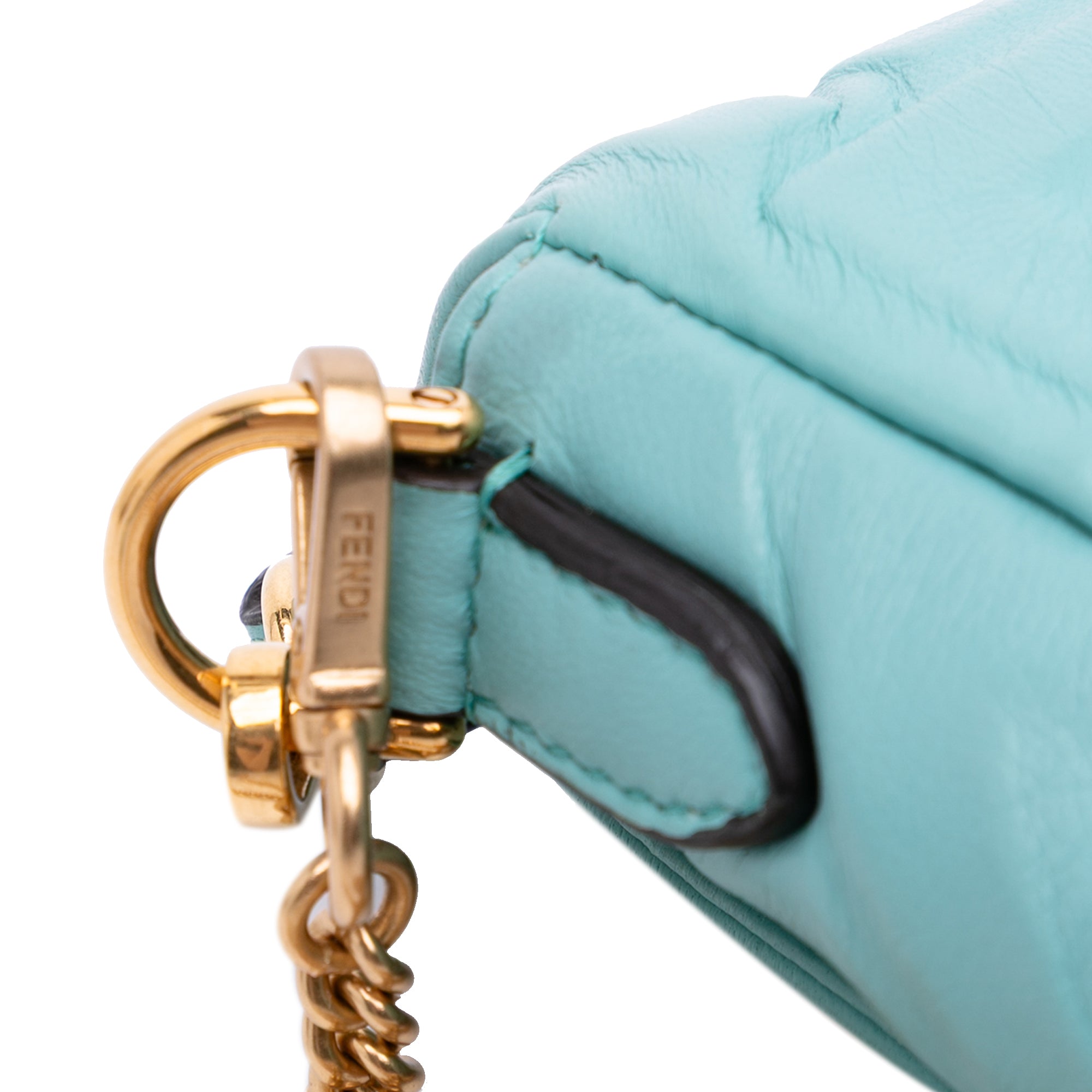 Mini Zucca Embossed Leather Baguette Satchel