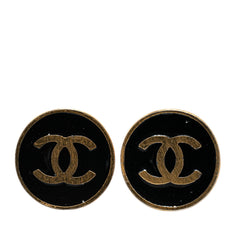 Gold Plated CC Clip On Earrings