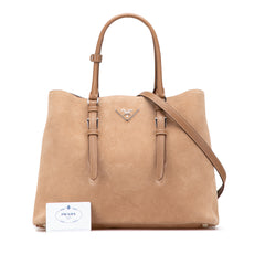 Medium Scamosciato Double Handle Tote
