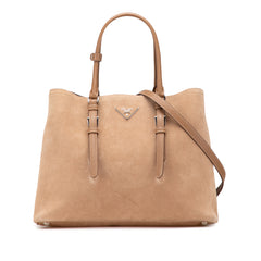 Medium Scamosciato Double Handle Tote