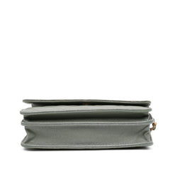 Quilted Caviar Square Wallet on Chain
