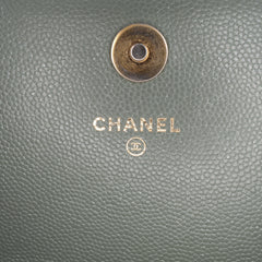 Quilted Caviar Square Wallet on Chain