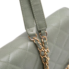 Quilted Caviar Square Wallet on Chain