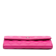 CC Quilted Caviar Long Wallet