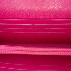 CC Quilted Caviar Long Wallet