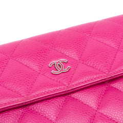 CC Quilted Caviar Long Wallet