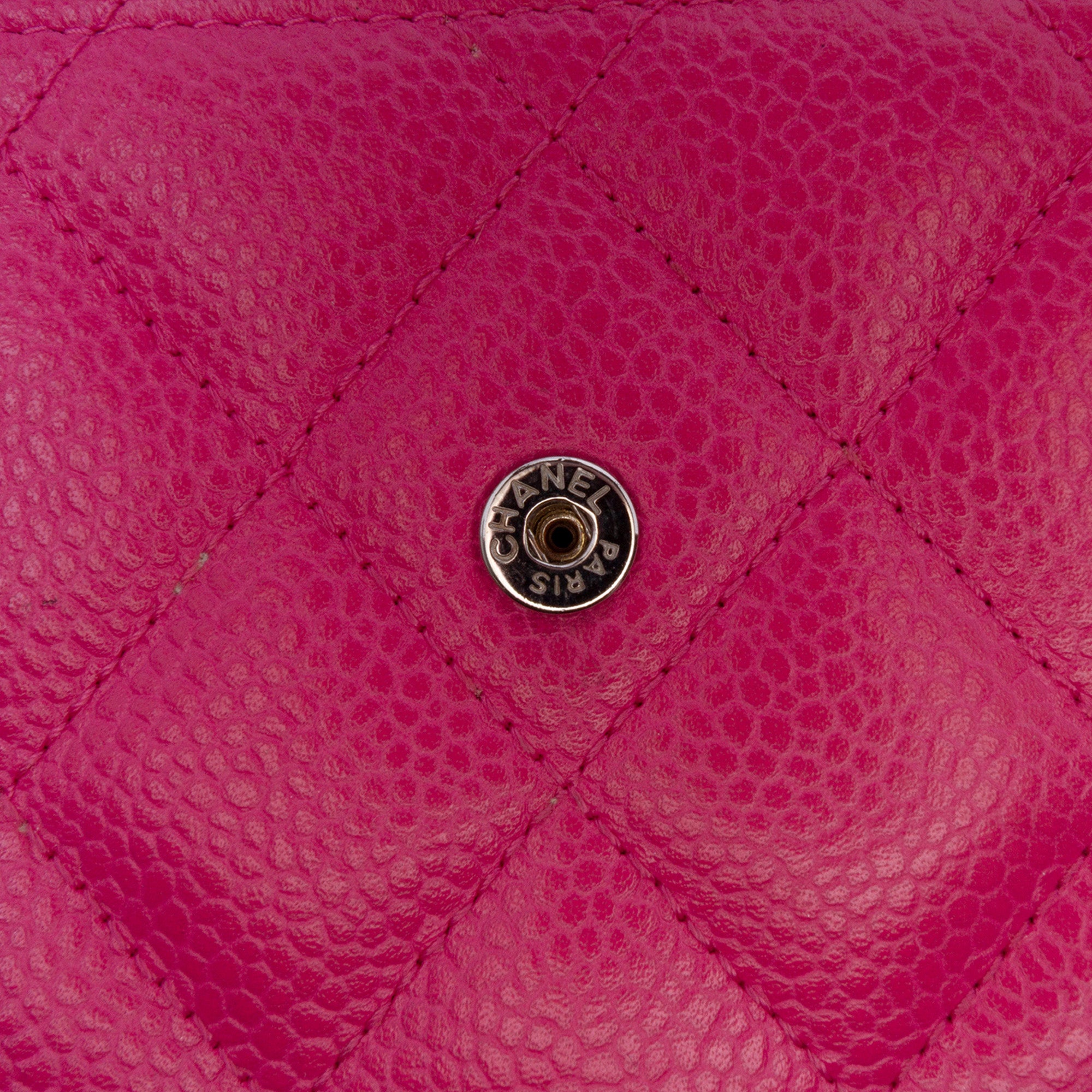 CC Quilted Caviar Long Wallet