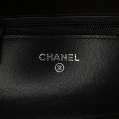 Lambskin Camellia Embossed Wallet On Chain