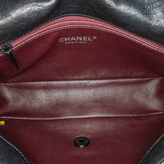 Washed Lambskin Studded Metal Beauty Flap