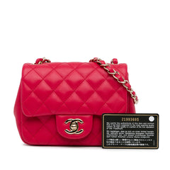 Mini Square Classic Lambskin Single Flap