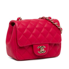 Mini Square Classic Lambskin Single Flap