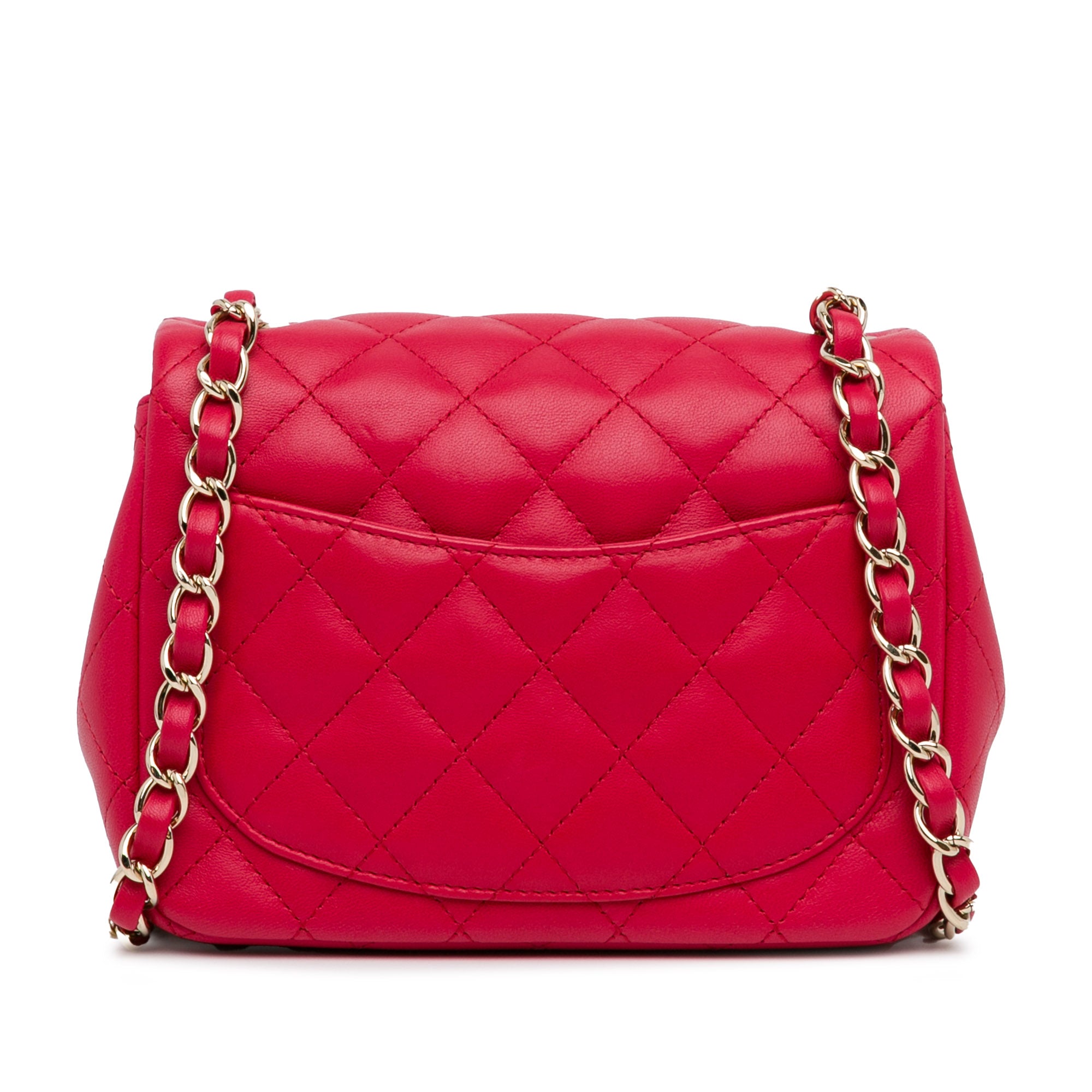 Mini Square Classic Lambskin Single Flap