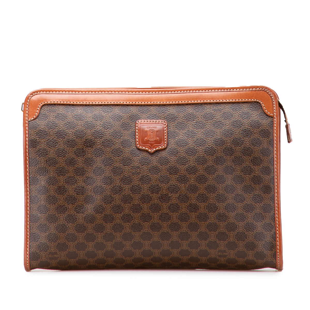 Macadam Coated Canvas Clutch