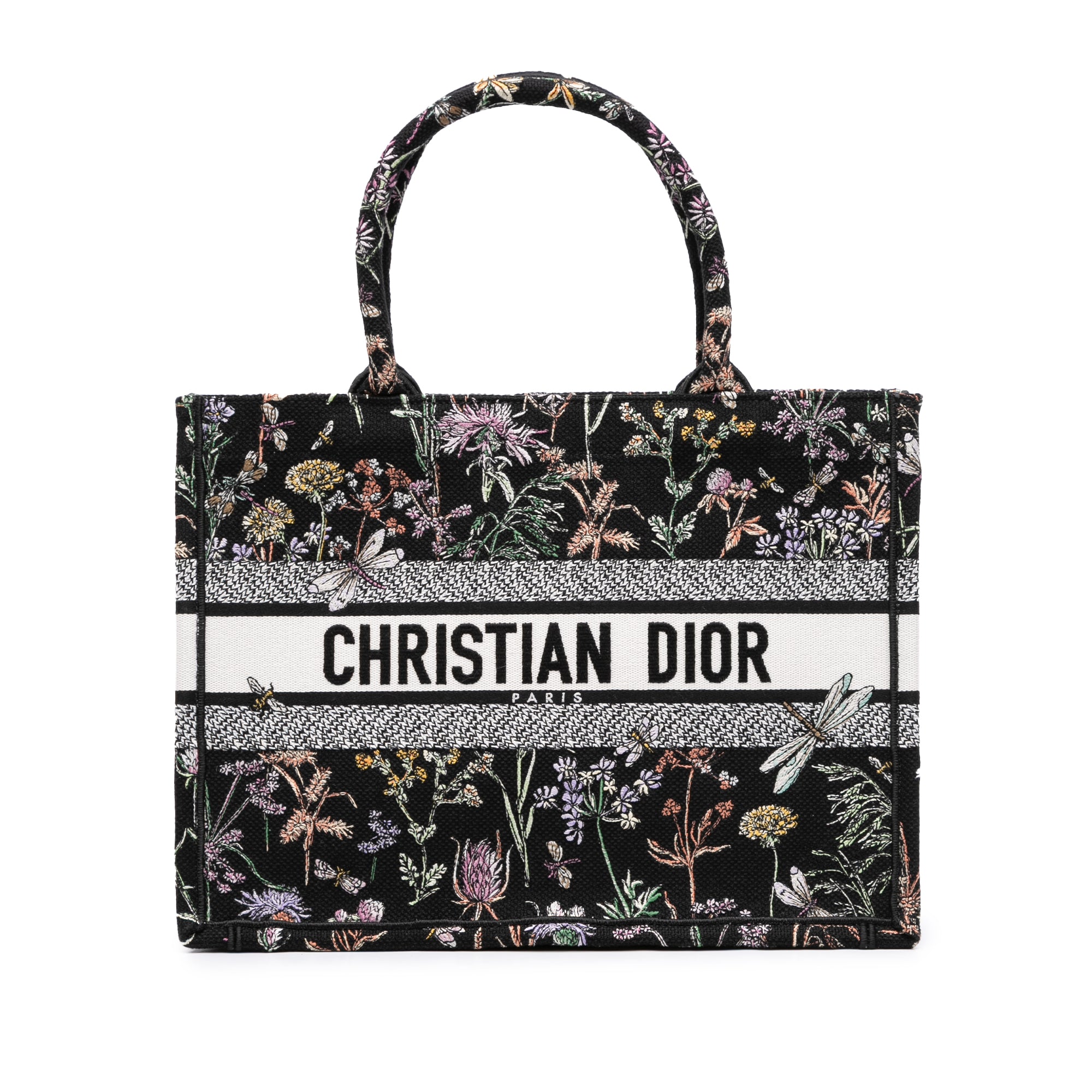 Medium Embroidered Canvas Herbarium Book Tote