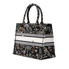 Medium Embroidered Canvas Herbarium Book Tote