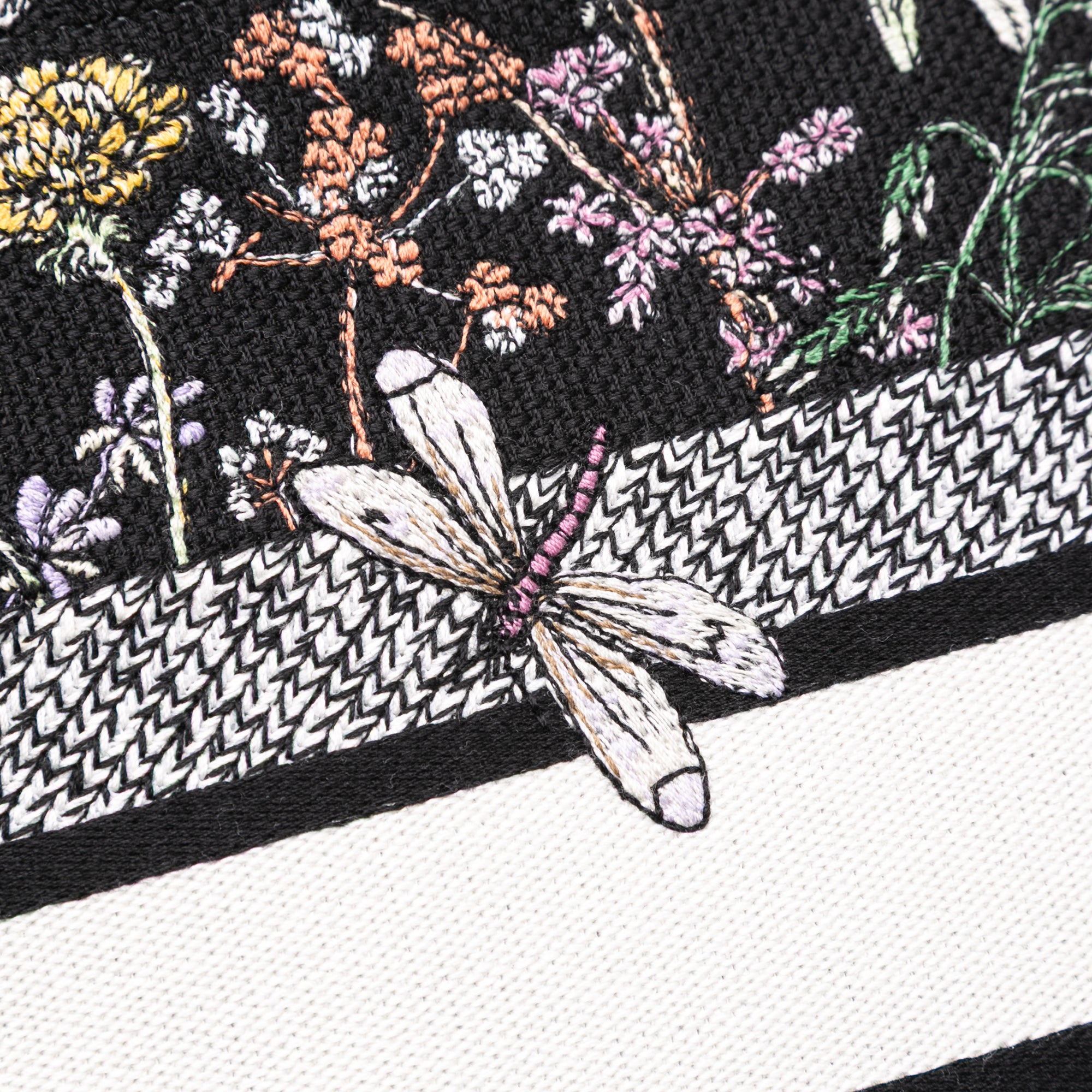 Medium Embroidered Canvas Herbarium Book Tote