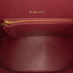 Small Lizard Embossed Calfskin Hourglass Top Handle Bag