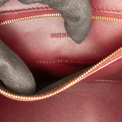 Small Lizard Embossed Calfskin Hourglass Top Handle Bag