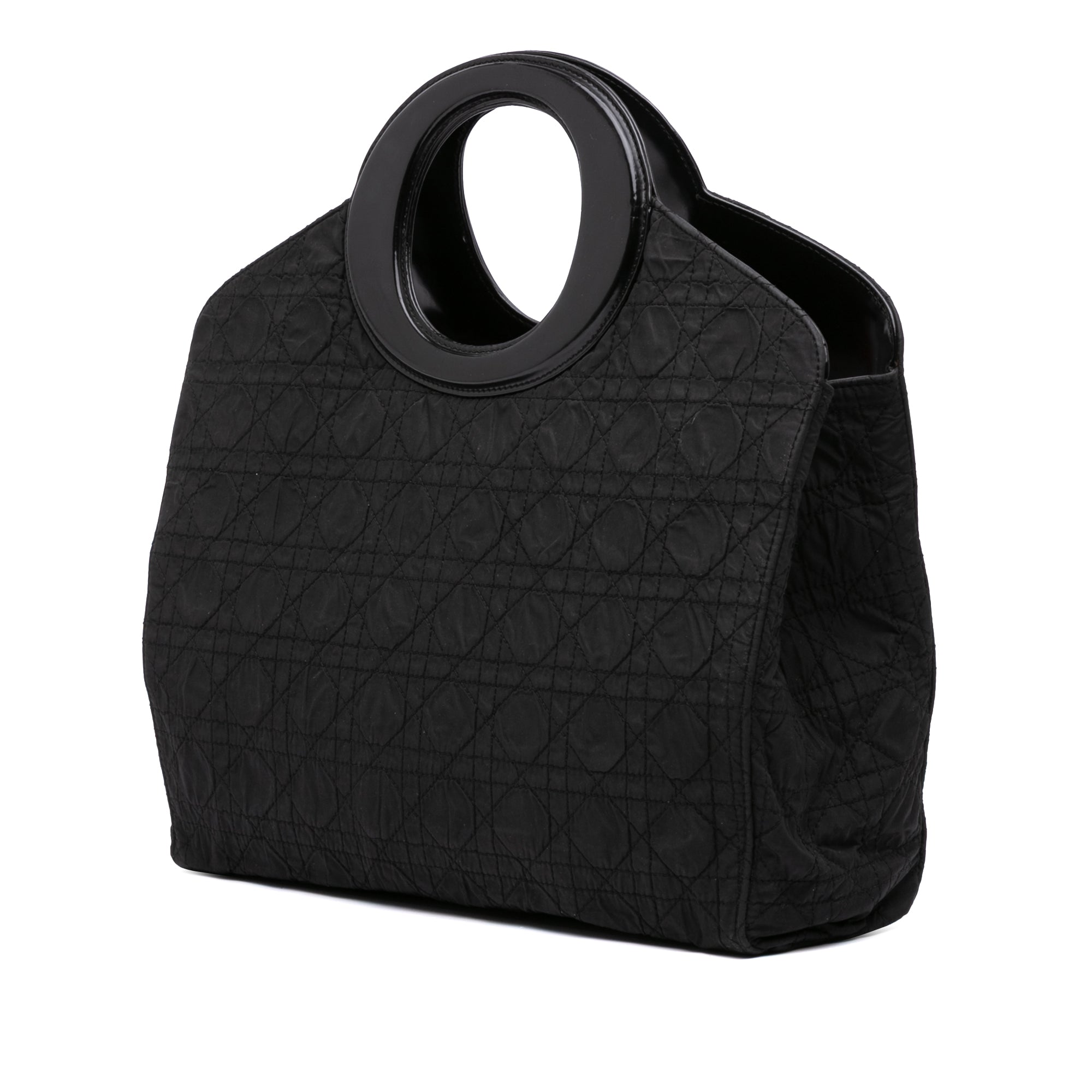 Nylon Cannage Top Handle Tote