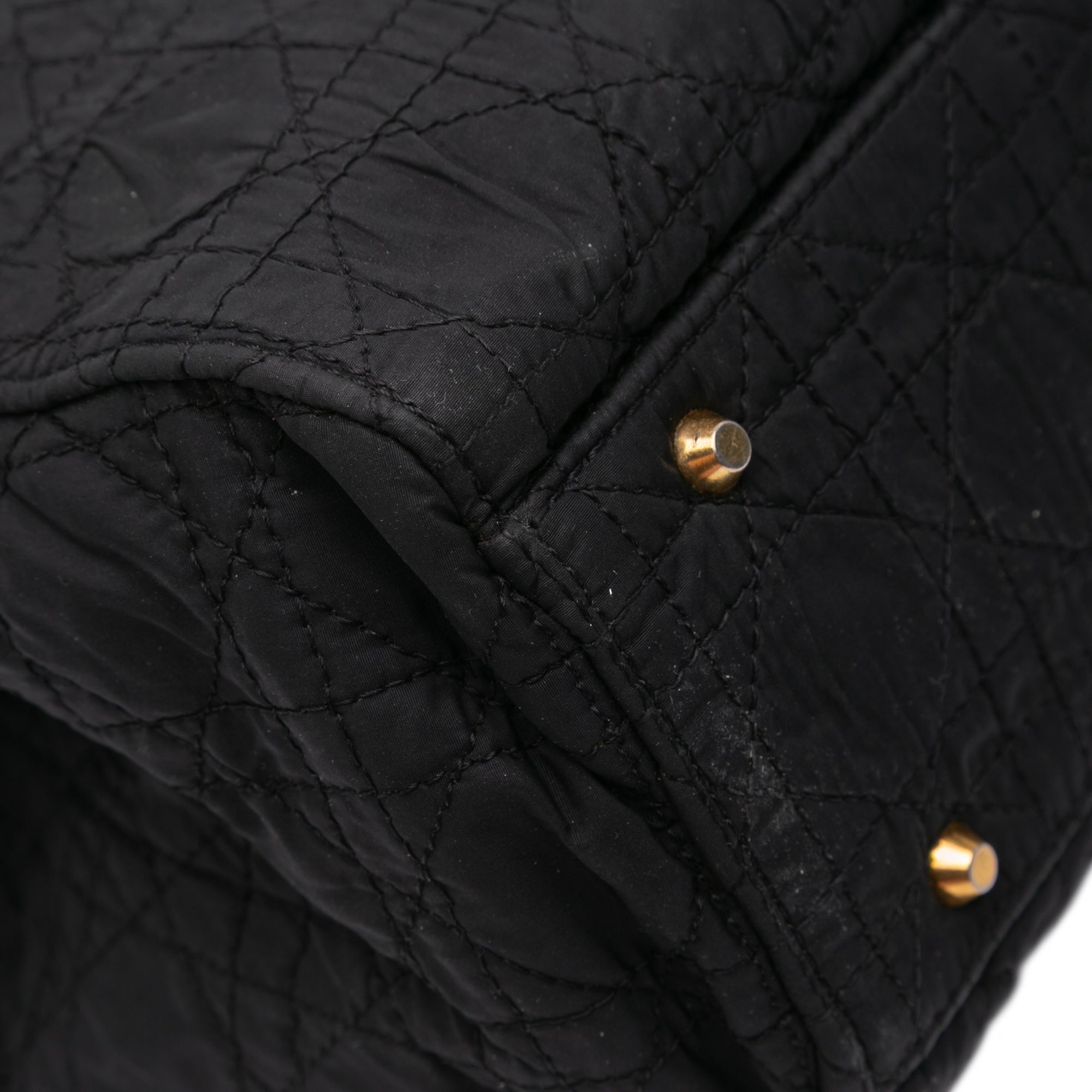 Nylon Cannage Top Handle Tote