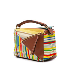 Medium Canvas and Leather Puzzle Satchel