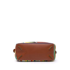 Medium Canvas and Leather Puzzle Satchel