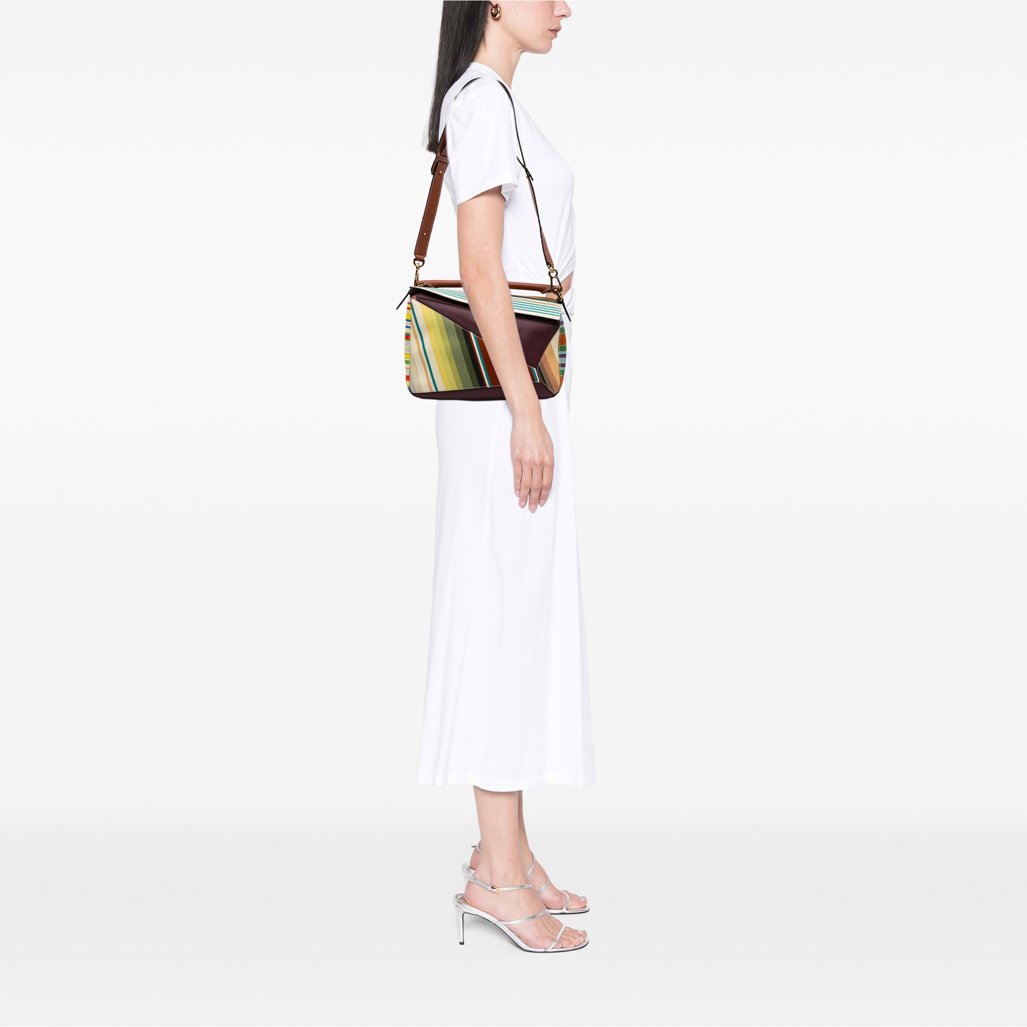 Medium Canvas and Leather Puzzle Satchel