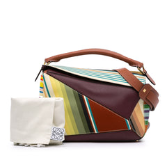 Medium Canvas and Leather Puzzle Satchel