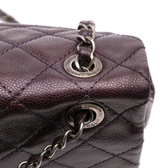 Jumbo Quilted Iridescent Caviar Easy Flap