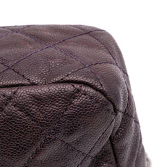 Jumbo Quilted Iridescent Caviar Easy Flap