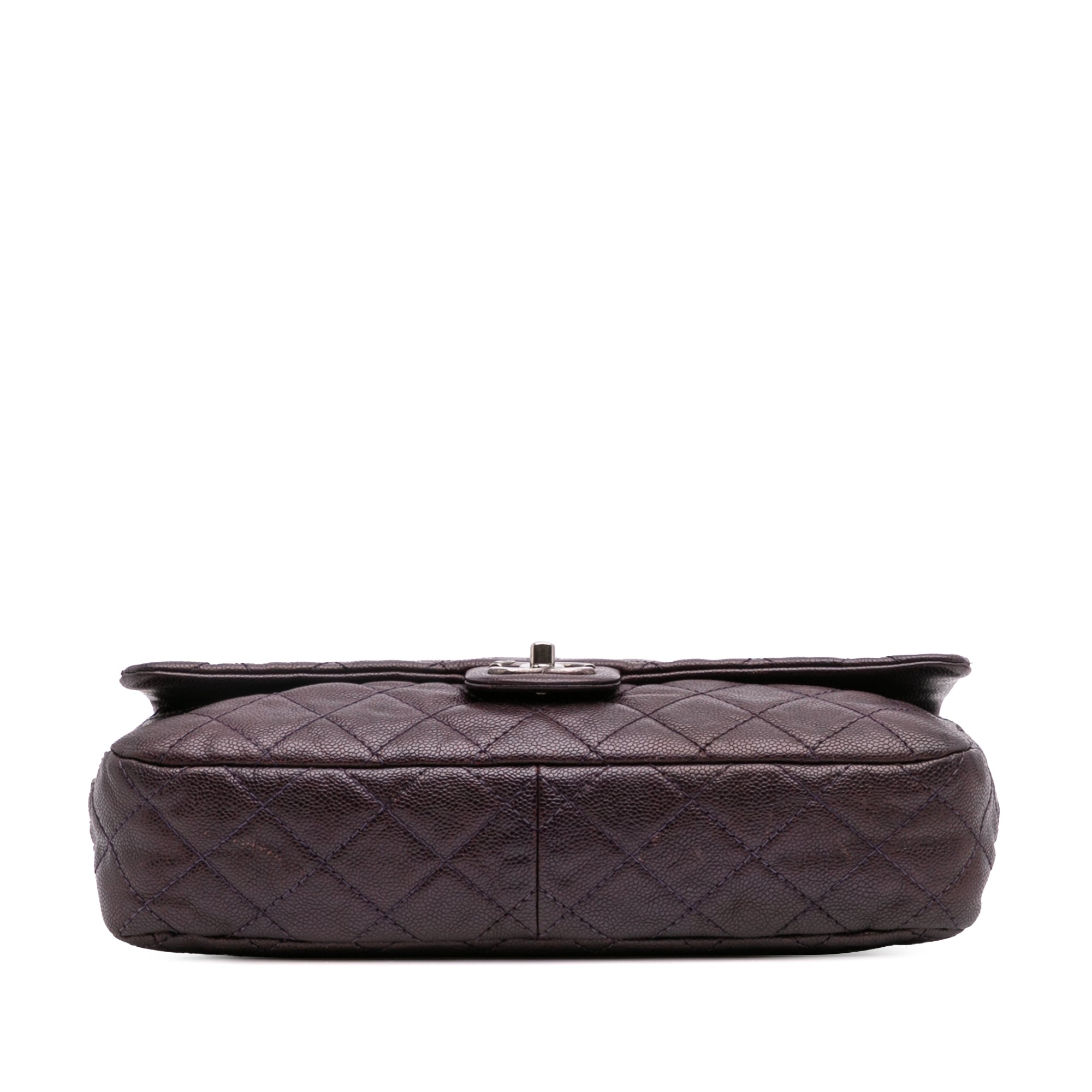 Jumbo Quilted Iridescent Caviar Easy Flap