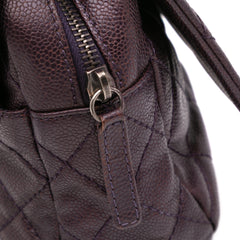Jumbo Quilted Iridescent Caviar Easy Flap