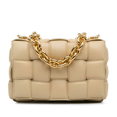 Lambskin Intrecciato Padded Chain Cassette Satchel_0