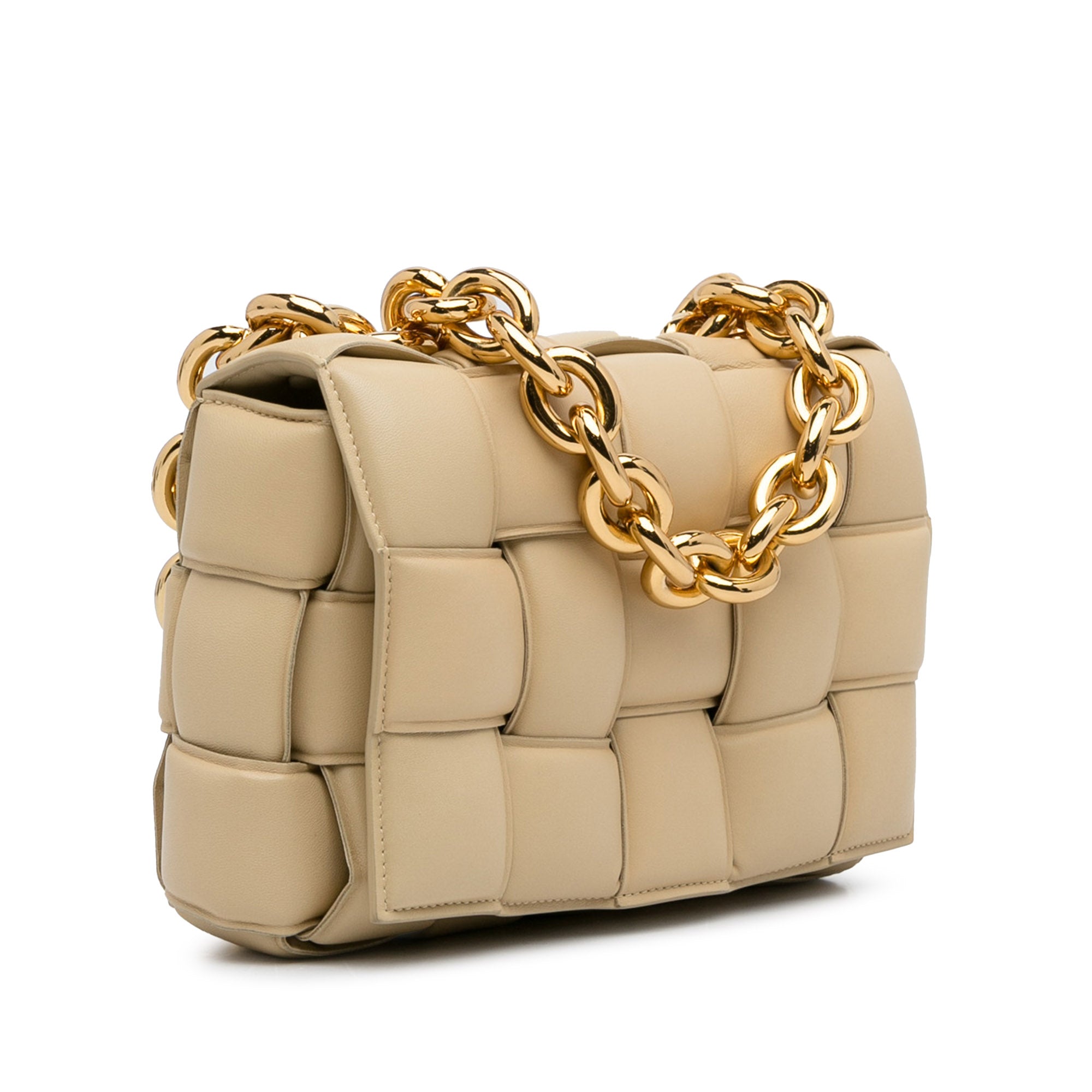 Lambskin Intrecciato Padded Chain Cassette Satchel_1