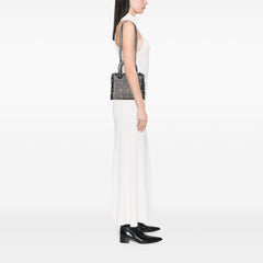 Medium Tweed Cannage Fringe Lady Dior